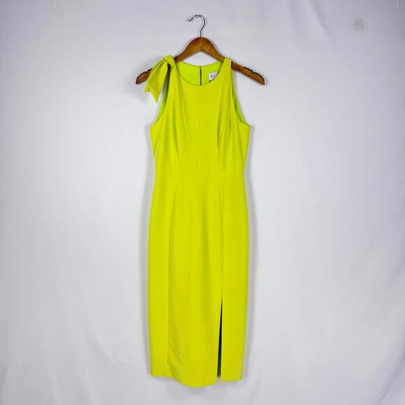 Milly Women's Cady Caedyn Sheath Dress Size US 0 XS Medium Lemon - Picture 2 of 16